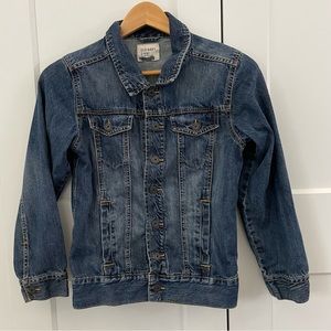 Old Navy Dark Wash Snap Button Denim Jacket